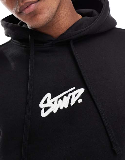 Pull&Bear STWD hoodie in black