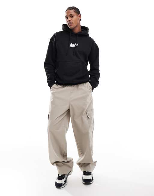 Pull&Bear STWD hoodie in black