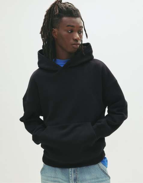 Pull&Bear Stwd hoodie in black - view 1