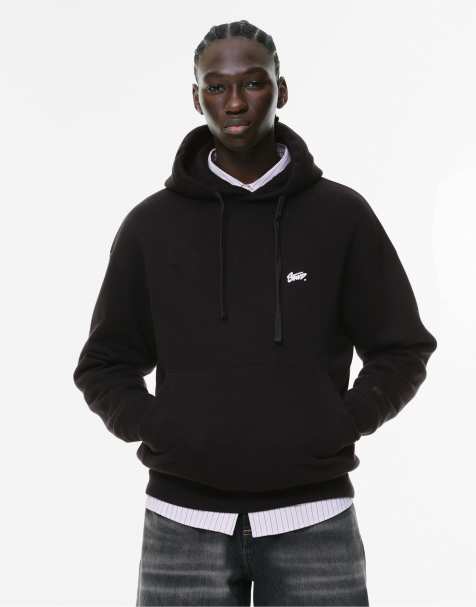 Pull&Bear Stwd hoodie in black - view 1