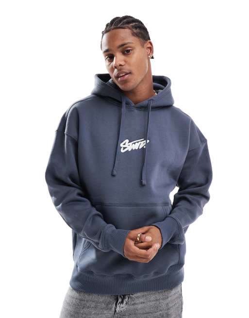 Pull Bear STWD hoodie in blue