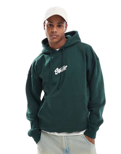 Pull&Bear STWD hoodie in bottle green ASOS
