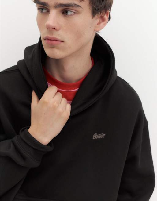 Pull&Bear Stwd Hoodie in Boxy-Passform in Schwarz, 3 von 7