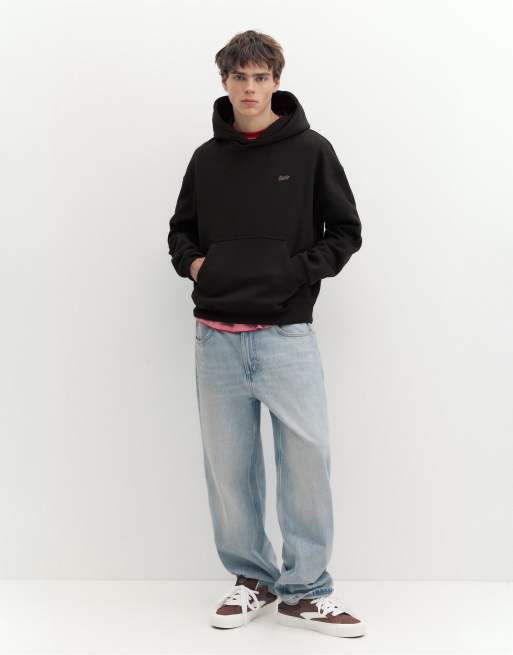 Pull&Bear Stwd Hoodie in Boxy-Passform in Schwarz, 4 von 7
