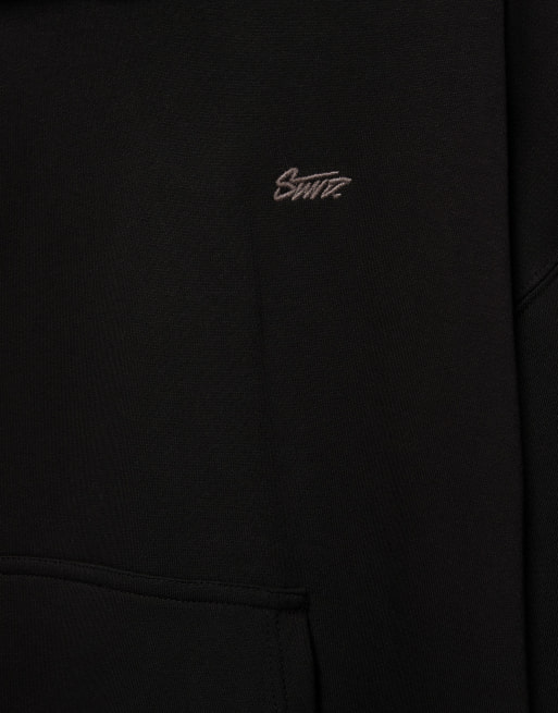 Pull&Bear Stwd Hoodie in Boxy-Passform in Schwarz, 7 von 7