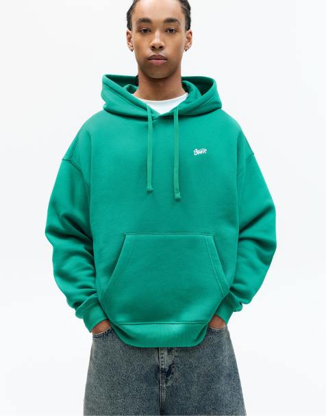 Pull&Bear Stwd hoodie in green - view 1