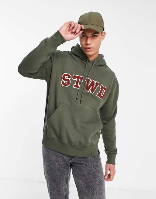 Pull&Bear STWD hoodie in khaki | ASOS