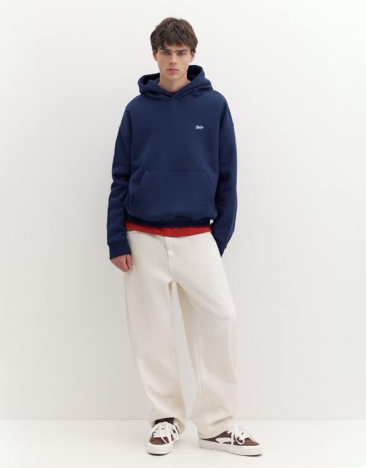 Pull&Bear Stwd Hoodie in Marineblau im Boxy Fit, 4 von 7
