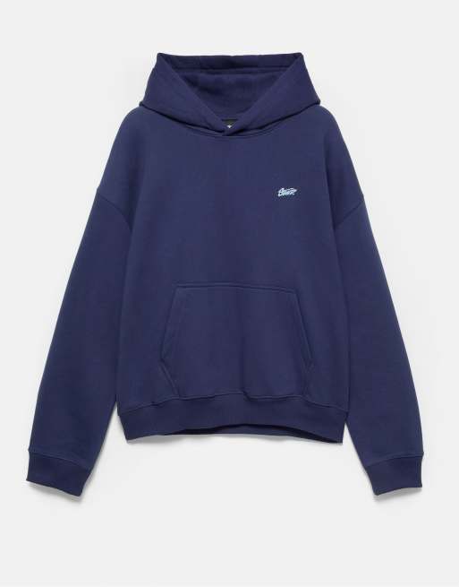 Pull&Bear Stwd Hoodie in Marineblau im Boxy Fit, 6 von 7