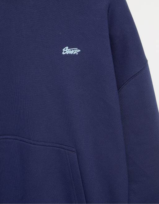 Pull&Bear Stwd Hoodie in Marineblau im Boxy Fit, 7 von 7