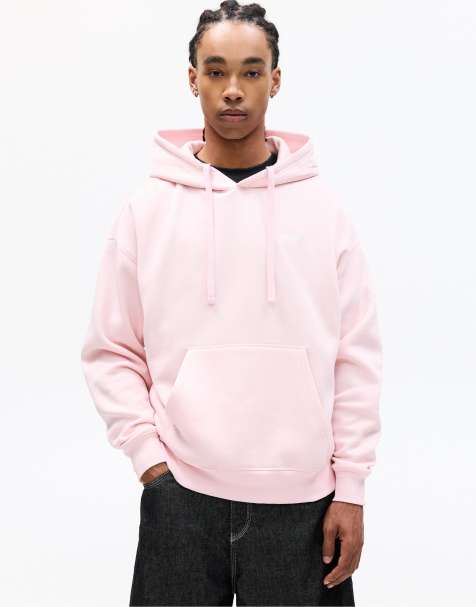 Pull&Bear Stwd hoodie in rose pink - view 1