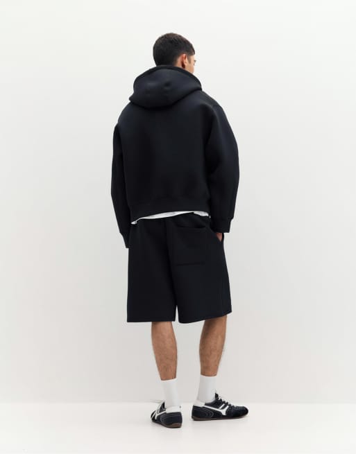 Pull&Bear - STWD - Hoodie met rits in zwart, 4 van 4