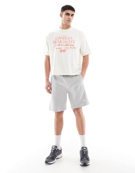 Pull&Bear – STWD – Jersey-Shorts in Hellgrau - view 1