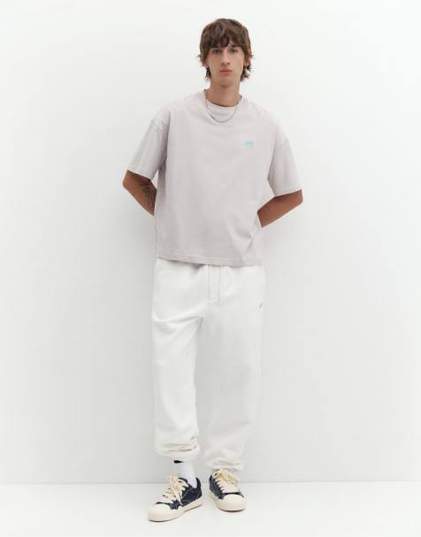 Pull&Bear Stwd Jogger in Wollweiß - view 1