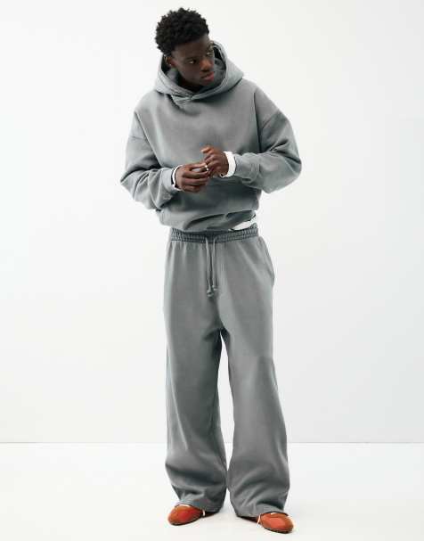 Pull&Bear Stwd jogger trousers in grey - view 1