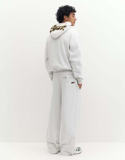 Pull&Bear Stwd joggers in pale marl, 2 of 7