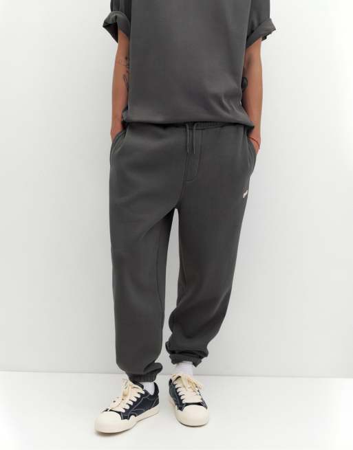 Pull&Bear Stwd joggingbukser i grå, 4 af 7