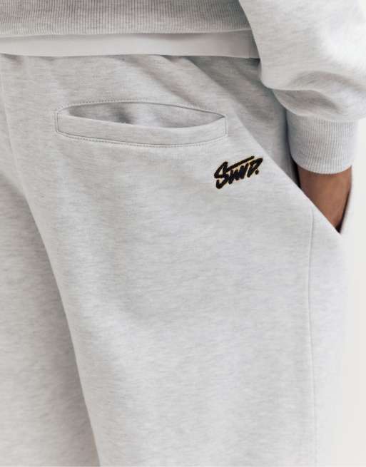 Pull&Bear Stwd joggingbukser i lysmeleret, 5 af 7