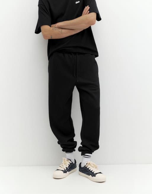 Pull&Bear Stwd joggingbukser i sort, 4 af 7