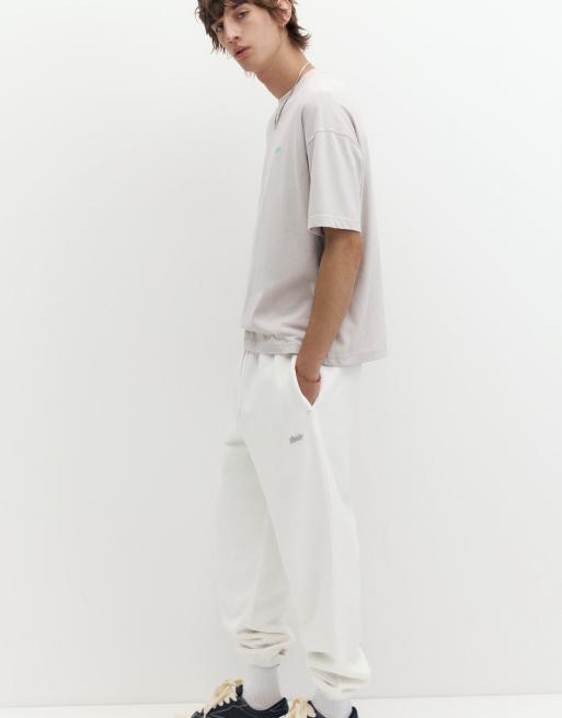 Pull&Bear Stwd joggingbyxor i off white, 5 av 7