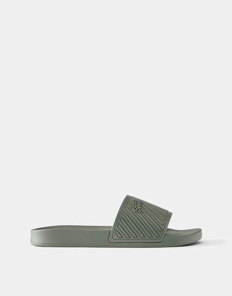 Pull&Bear - STWD - Kakifarvede gummierede sandaler - view 1