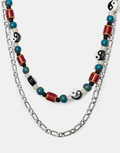 Pull&Bear - STWD - Ketting met yinyang-kralen in multi - view 1