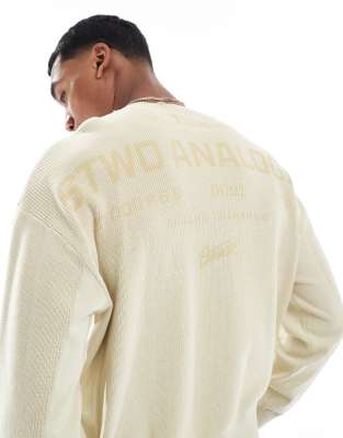 Pull&Bear Pull&Bear STWD knitted jumper in sand-Neutral