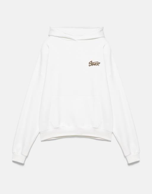 Pull&Bear Stwd leopard hoodie in ice, 5 of 7