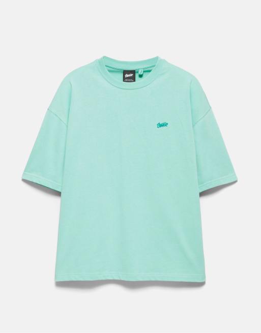 Pull&Bear Stwd logo boxy oversized t-shirt in green, 6 of 7
