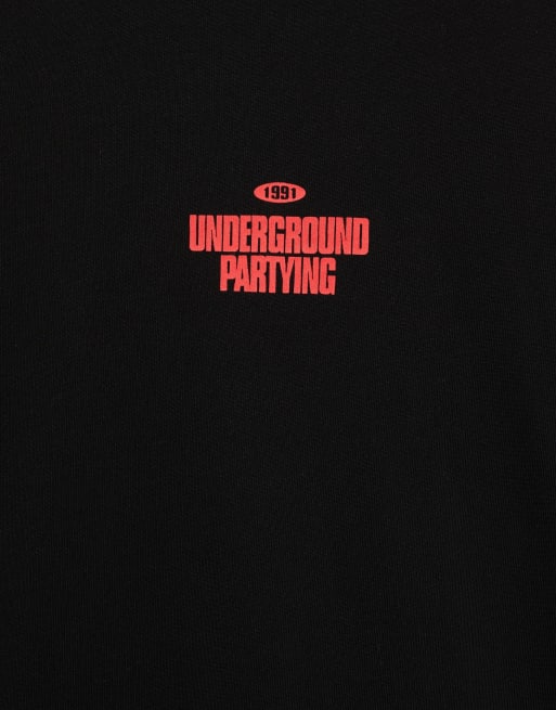 Pull&Bear Stwd long sleeve t-shirt in black, 6 of 7