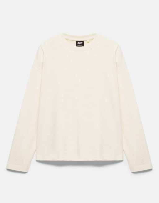 Pull&Bear Stwd long sleeve t-shirt in sand, 4 of 6