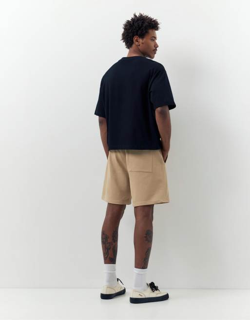 Pull&Bear - STWD - Lot de 2 bermudas molletonnés - Beige, 2 de 4