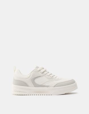 Pull&Bear Stwd multi-piece trainers in ecru