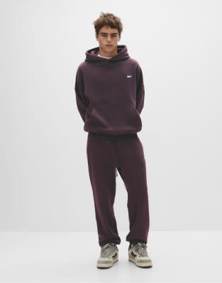 Pull & Bear - STWD - Pantalon de survêtement - Mauve-rose
