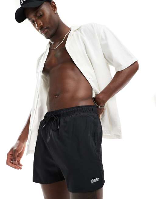 Pull&Bear - STWD - Pantaloncini da bagno neri