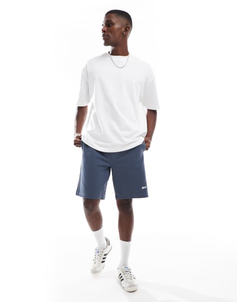 Pull&Bear - STWD - Pantaloncini joggers stile bermuda blu - view 1