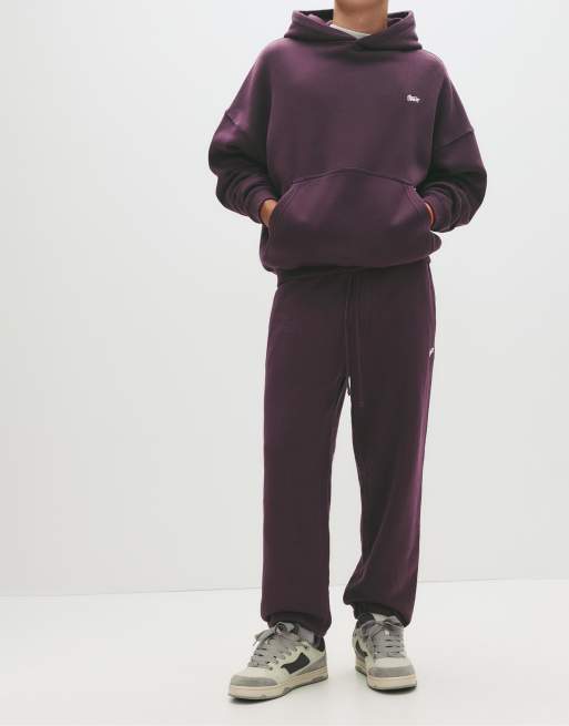 Pull&Bear - STWD - Pantaloni sportivi color malva