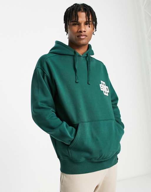 Pull&Bear STWD print hoodie in green