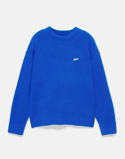 Pull&Bear Stwd pull brodé bleu foncé, 6 de 7