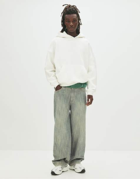 Pull&Bear - STWD - Råhvid hættetrøje - view 1