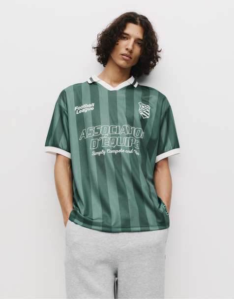 Pull&Bear – STWD – Randig fotbollströja - view 1