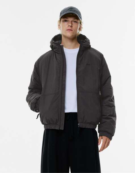 Pull&Bear – STWD – Regenjacke aus Ripstop in Schwarz - view 1