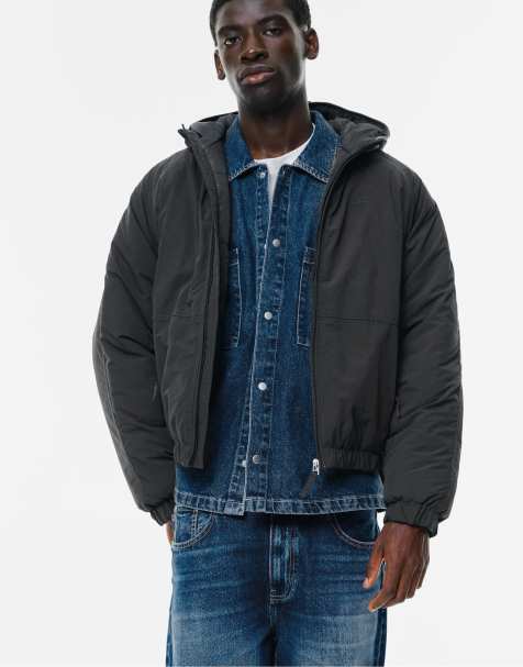 Pull&Bear Stwd ripstop raincoat in grey - view 1