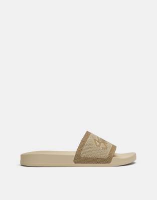 Pull&Bear Stwd rubberised sandals in ecru