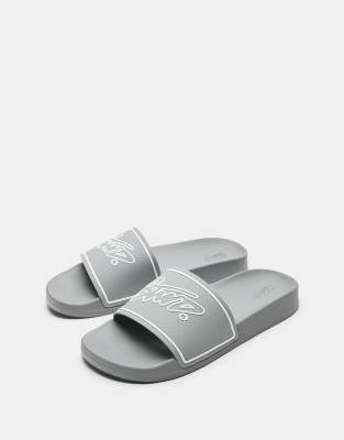 Pull&Bear Stwd rubberised sandals 