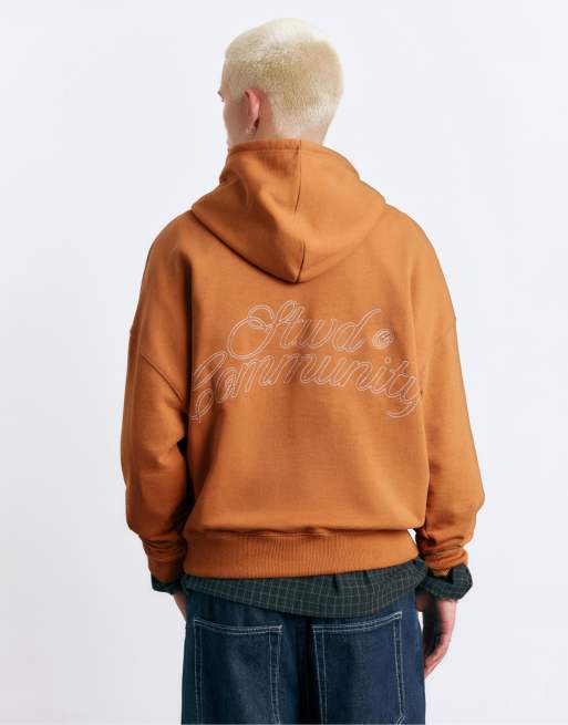 Pull&Bear – STWD – Senapsgul huvtröja med stjärntryck, 2 av 4