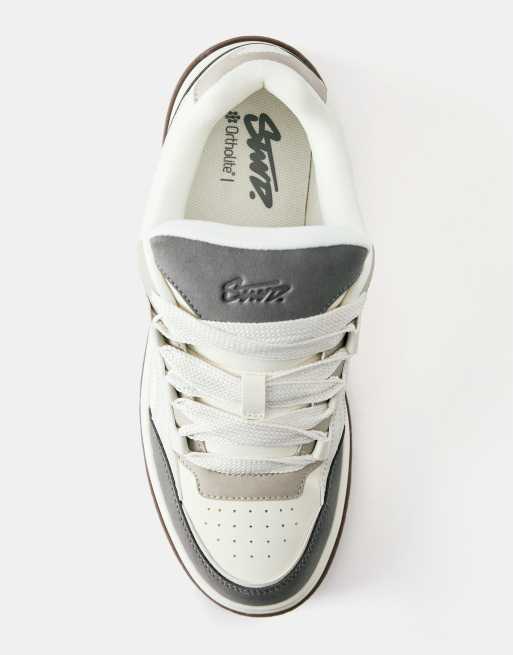 Pull&Bear Stwd skate trainers in contrast, 4 of 6