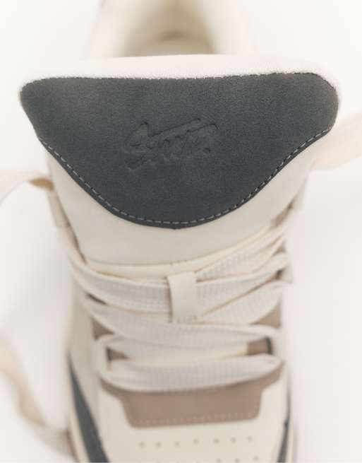 Pull&Bear Stwd skate trainers in contrast, 5 of 6