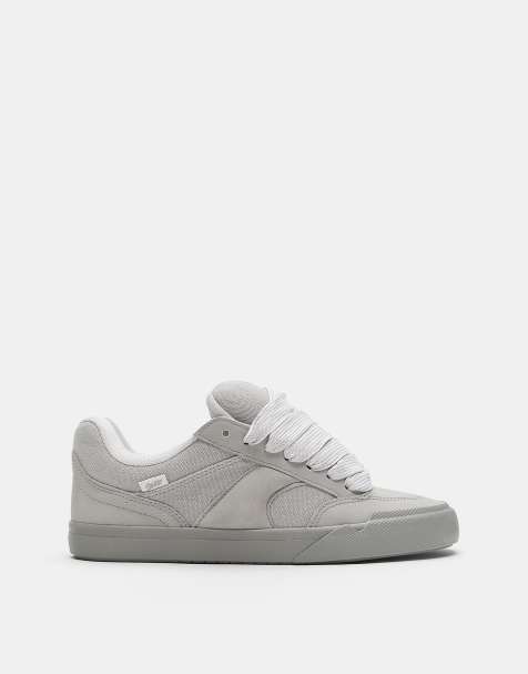 Pull&Bear Stwd skate trainers in grey - view 1