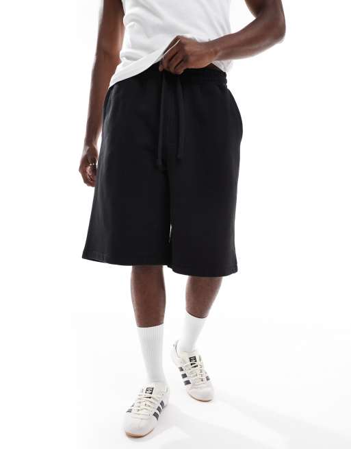 Pull&Bear STWD skater jersey short in black , 4 of 5
